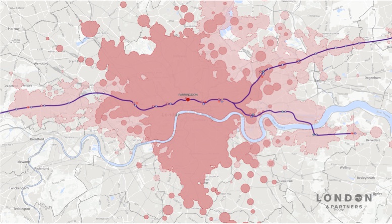 Identify key location areas in London